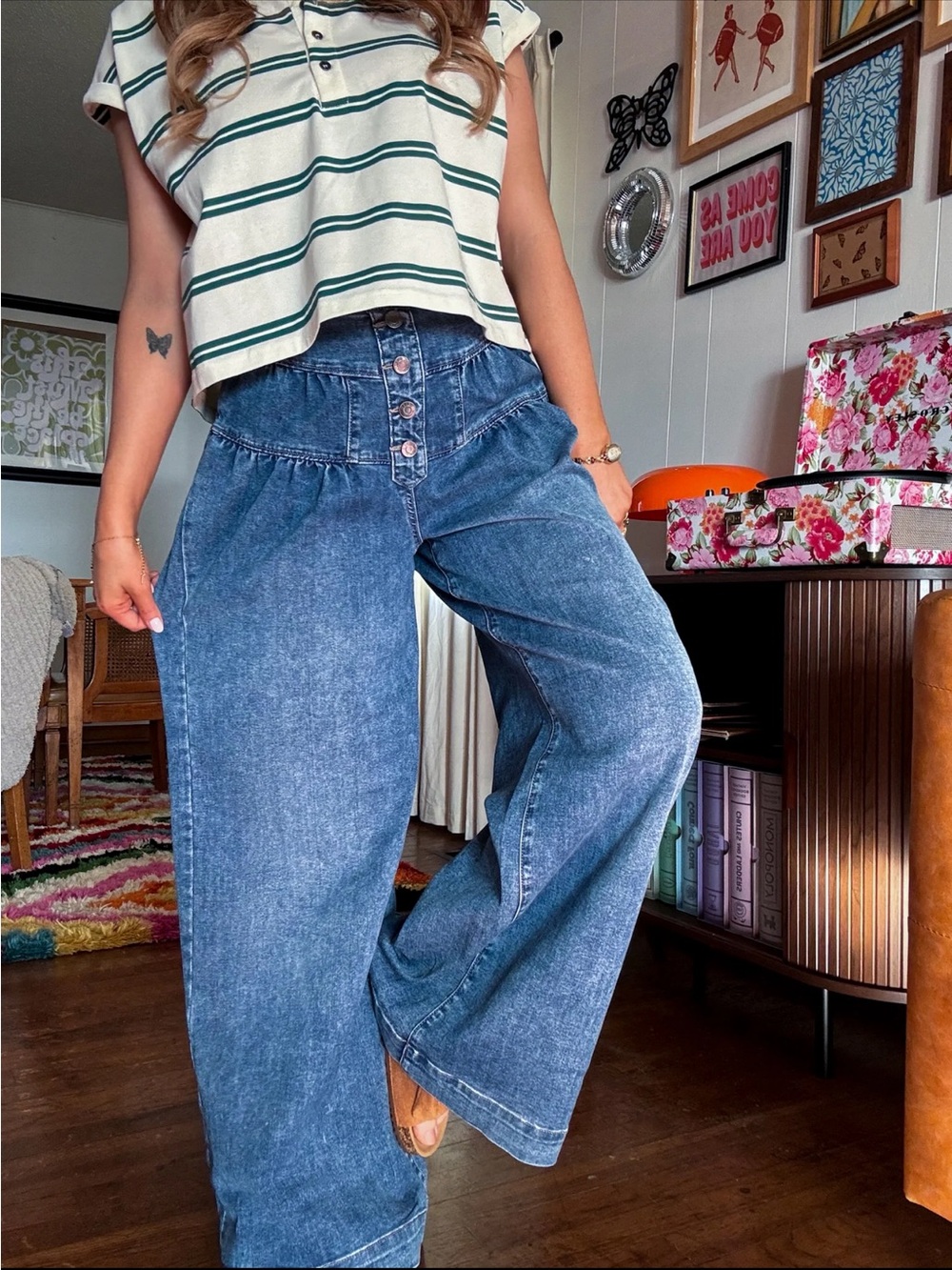 Haven Flowy Wide Leg Denim